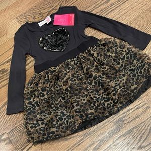 Brand New Heart Leopard 3T Dress